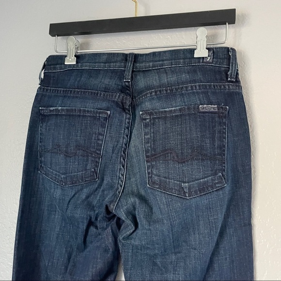 𝅺7 FOR ALL MANKIND Mid Rise Bootcut Dark Wash 28 - Picture 9 of 11